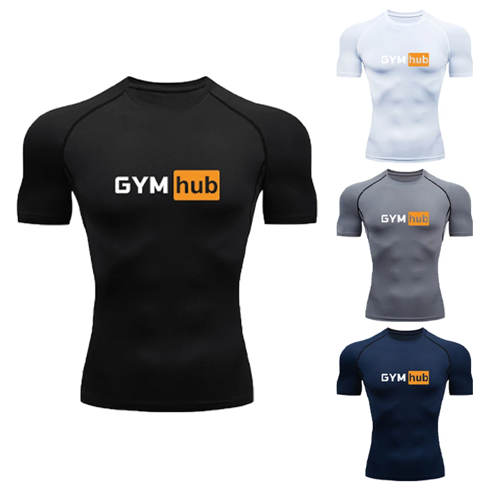 Outdoor Sport.Hub - Gym Hub Printed Men's Compression T-Shirt