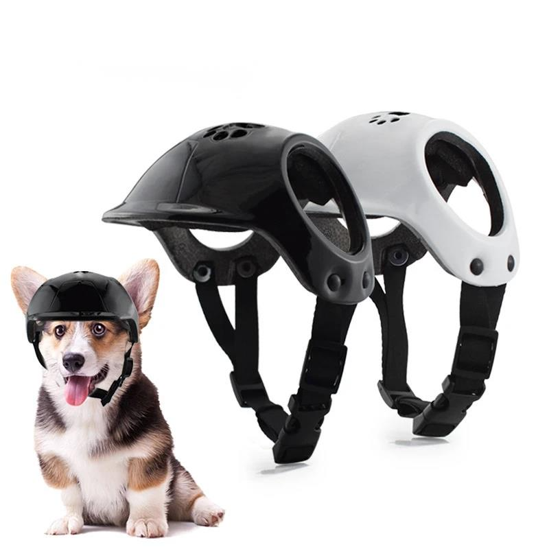 Outdoor Sport Using A Bike - Pet Motorcycle Helmet Pink Safety Cute