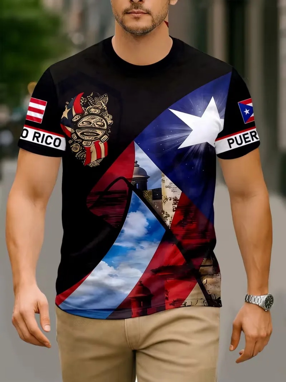 Outdoor Sport Club - Puerto Rico Flag 3D Print sport