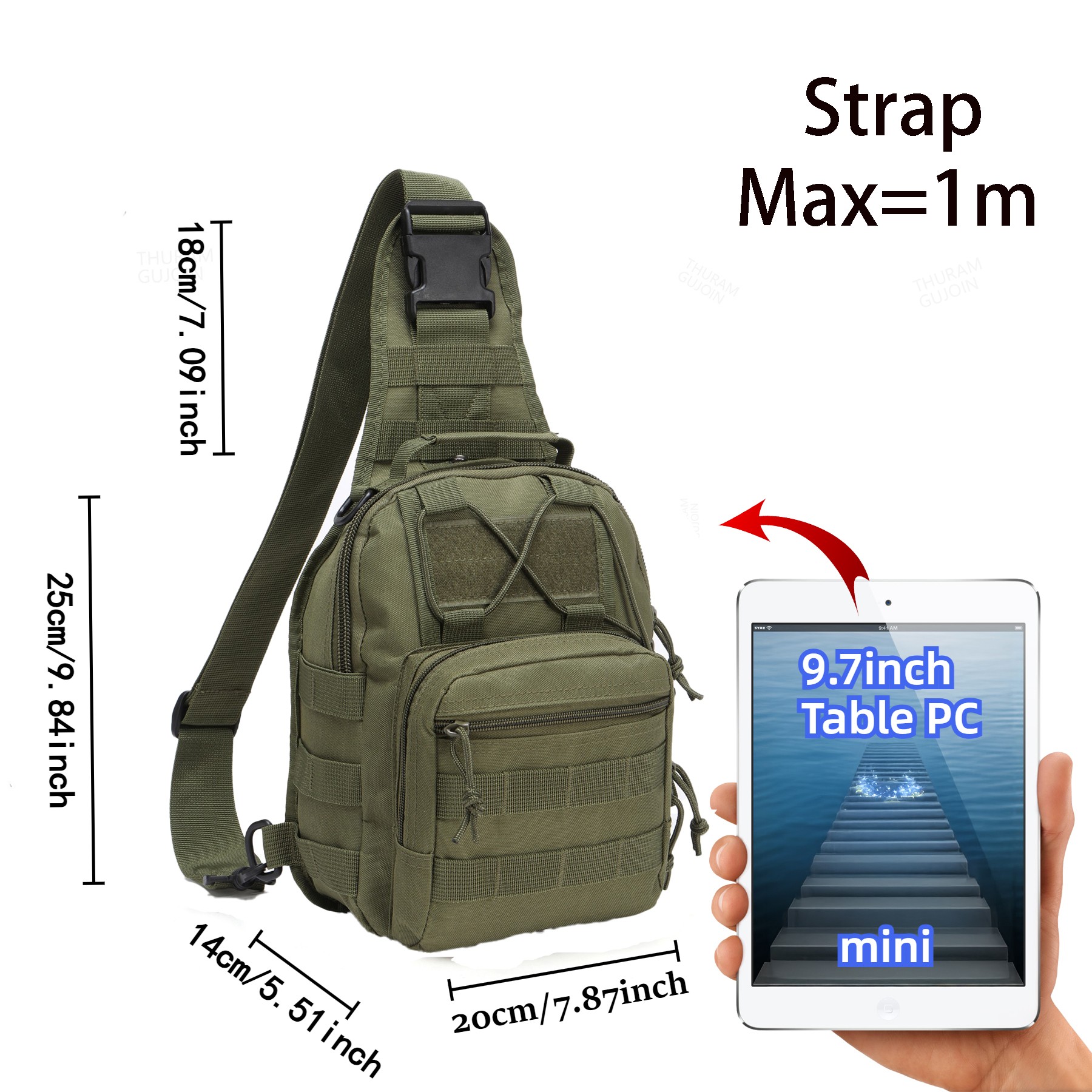 THURAM Outdoor Tactical Bag Ba - Outdoor Sport Bag recension och pris
