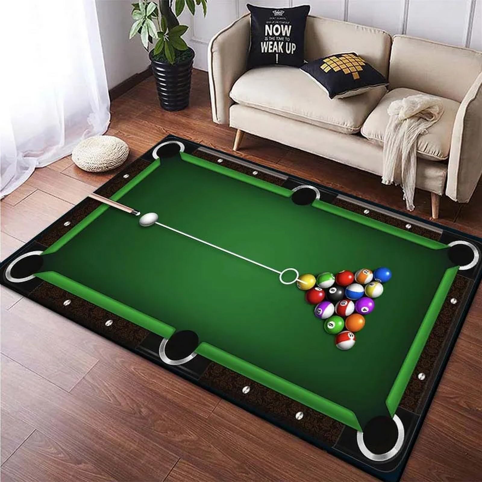 Billiards Area Rug, Ball Game  - Outdoor Sport Club recension och pris