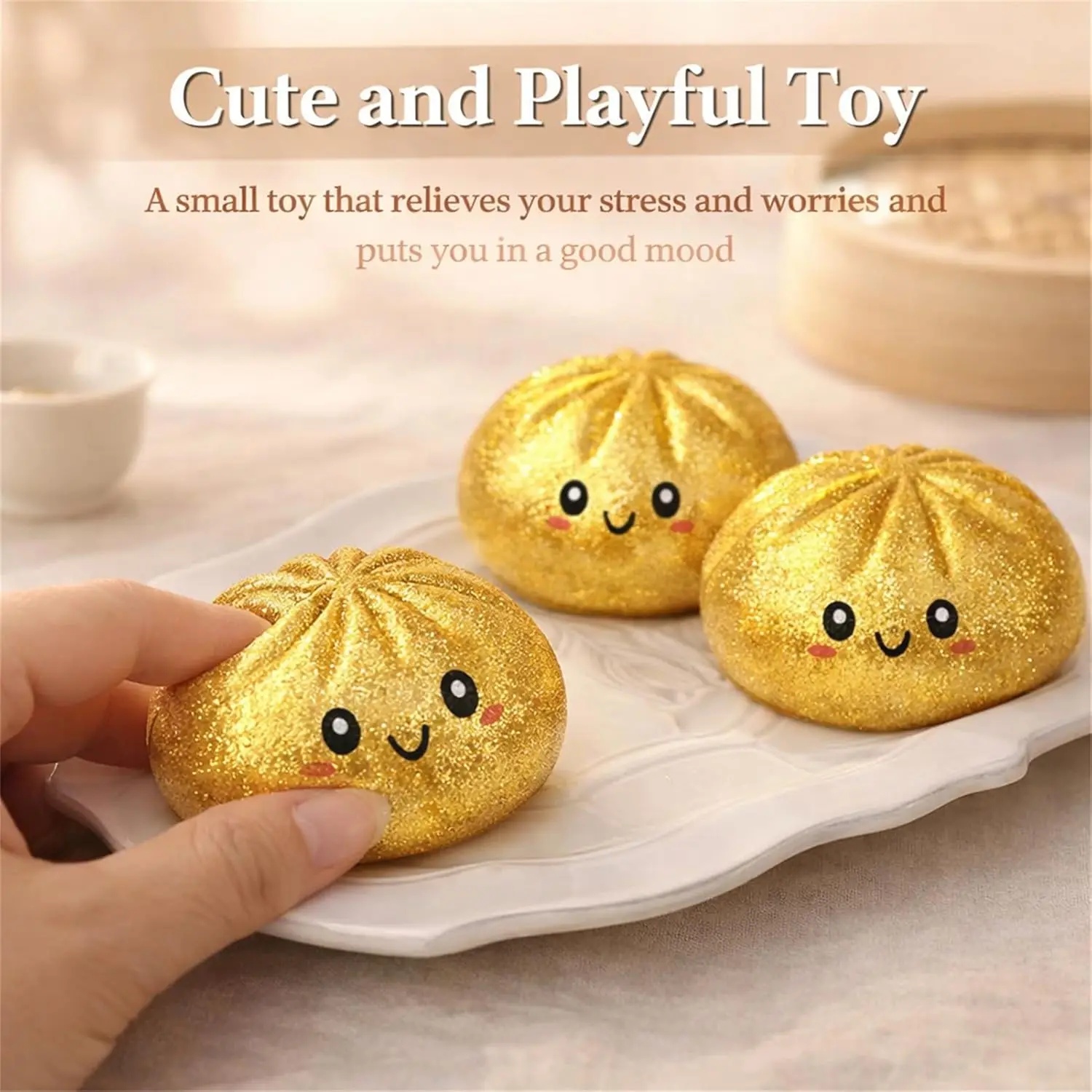 Mini Glitter Dumpling Squishy  - Outdoor Sports Accessories recension och pris