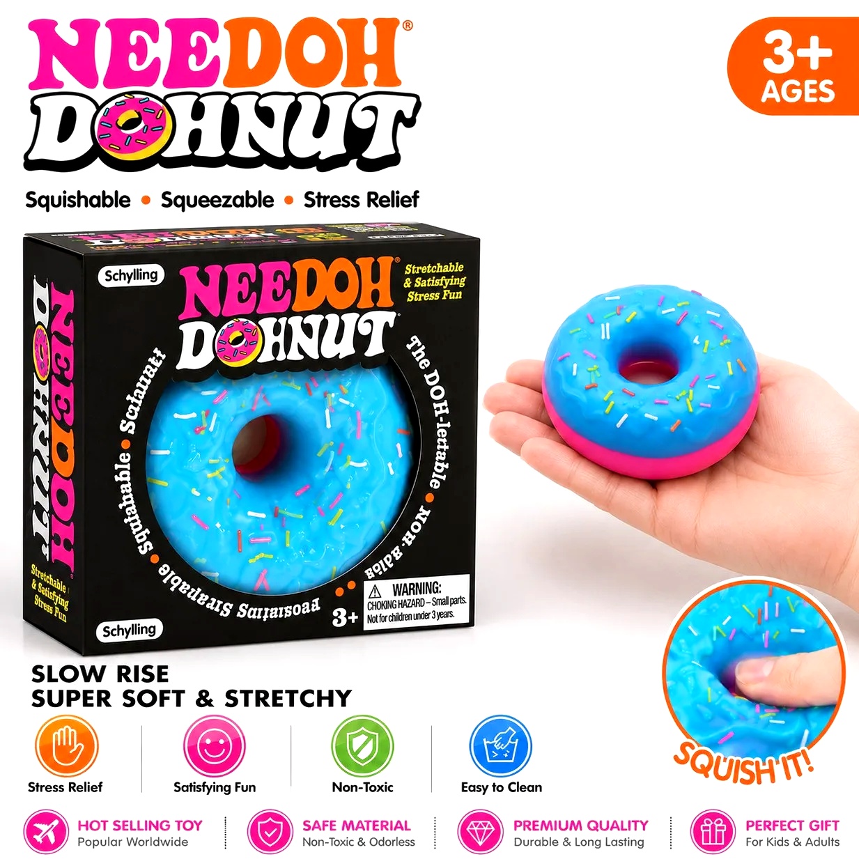 NEW NeeDoh Donut Pinch Music M - Outdoor Sports Accessories recension och pris