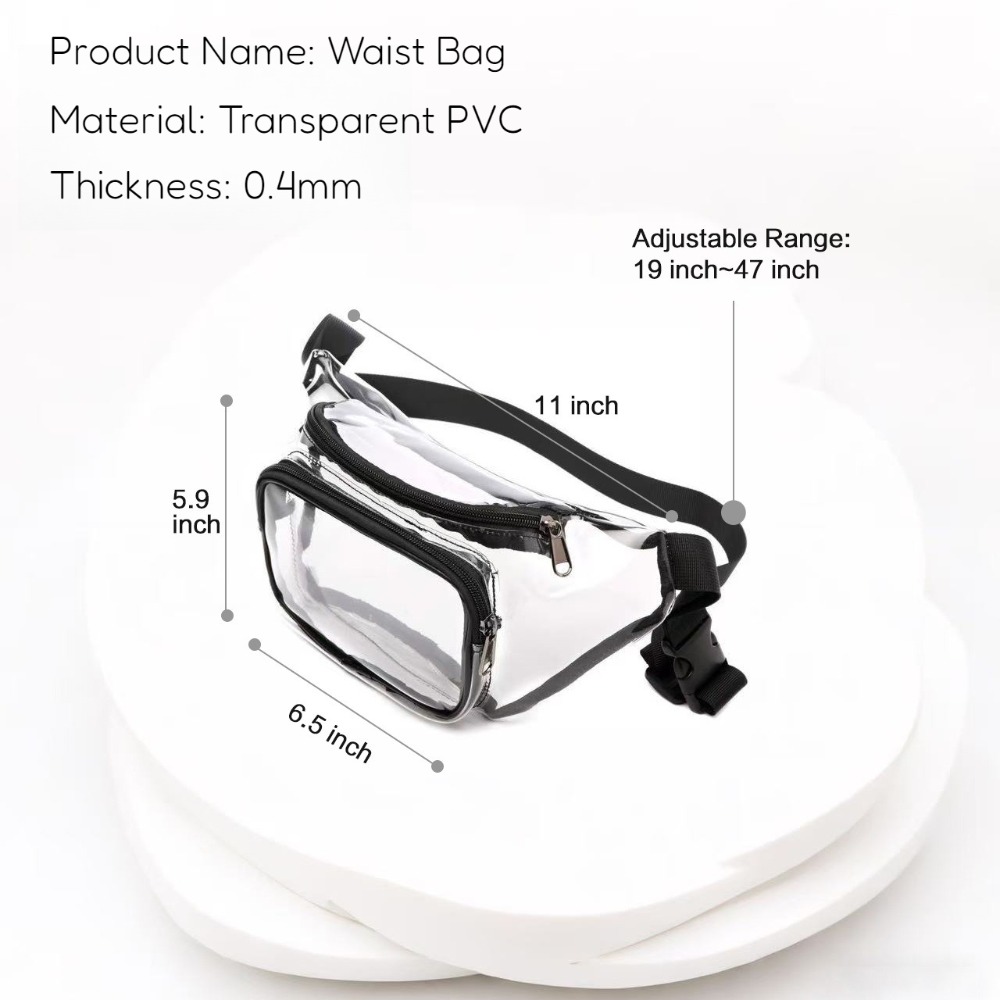 Clear Fanny Pack Transparent P - Outdoor Sport Bag recension och pris