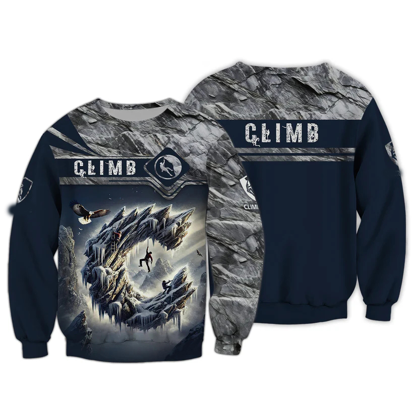Men's 3D Climbing Print T Shir - Outdoor Sport Club recension och pris